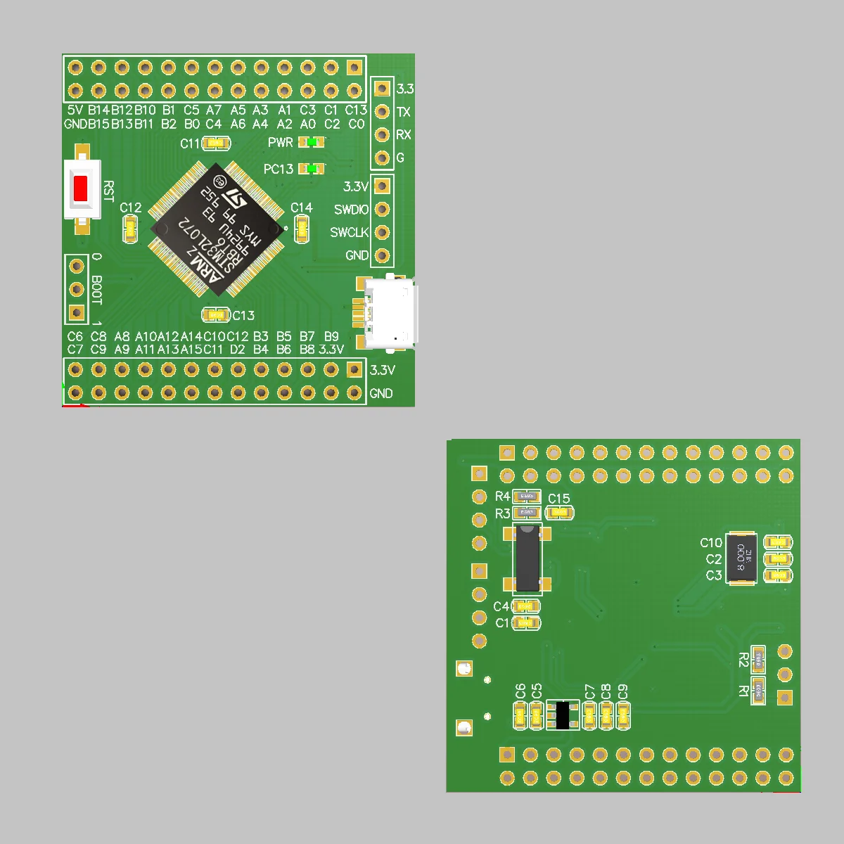 Stm32l072rbt6 placa de núcleo novo l072rbt6 sistema mínimo l072 placa desenvolvimento baixo consumo de energia