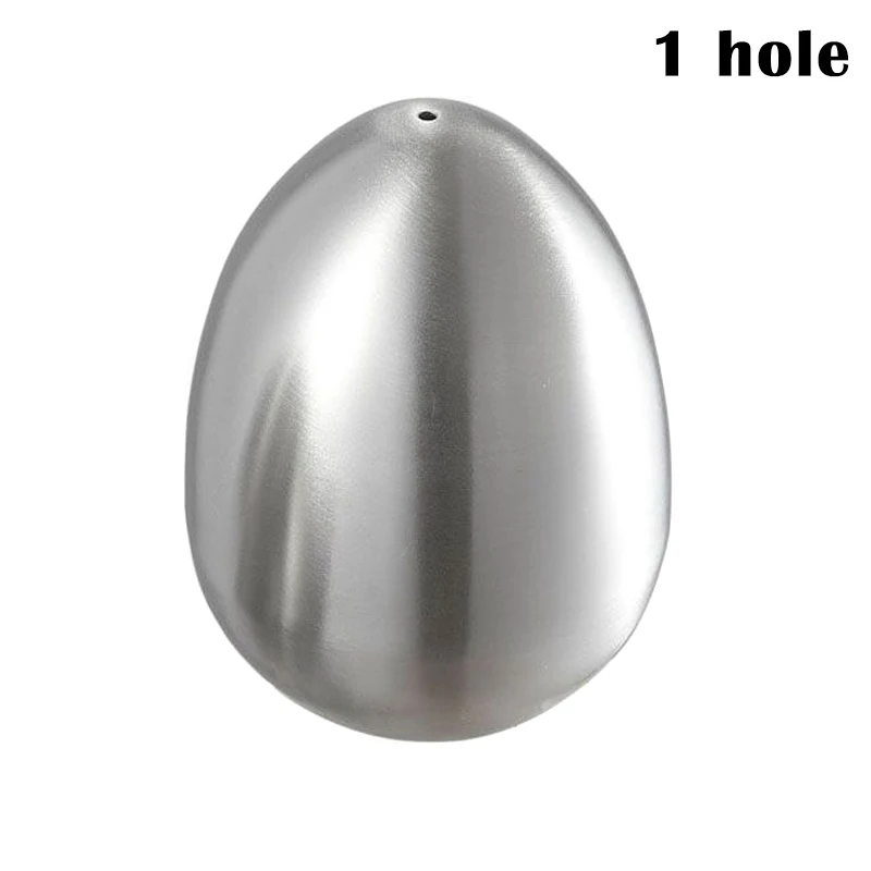 1 Pcs Durable Stainless Steel Egg-Shaped Salt Pepper Shaker Table Server Kitchen Tool xobw