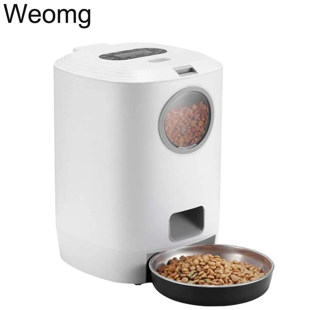 

4.5L Automatic Pet Food Feeder For Dog Cat Food Container Stainless Steel Bowl Smart Dispenser Dogs Feeder Product Supplies