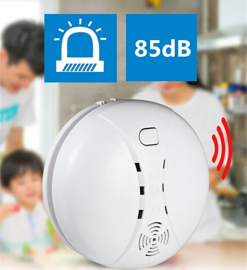 433MHz Wireless Smoke Sensor KEIRUI PGST Wireless Smoke Detector For Security Home Alarm System Baterry Power Fire Alarm Smoke