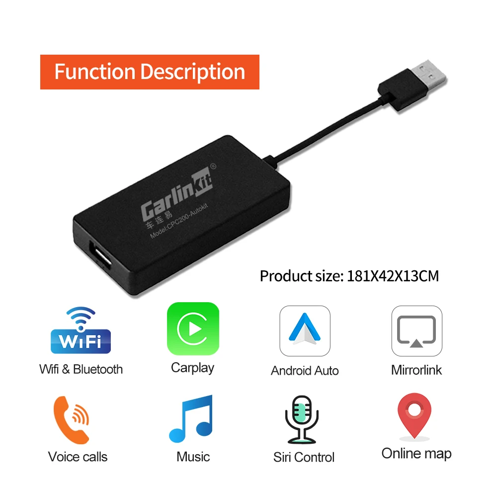 Carlinkit Wireless CarPlay USB Dongle Android Auto Adapter for Android Car Head Unit Multimedia Player Mirrorlink Autokit Box