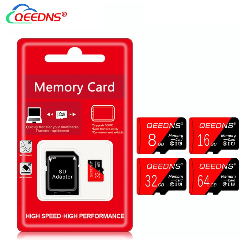 Mini SD Card 128GB 64GB 32GB 16GB 8GB Ultra Memory Card Class 10 Mini SD/TF Flash Card 8 16 32 64 128 gb Card SD Free Adapter