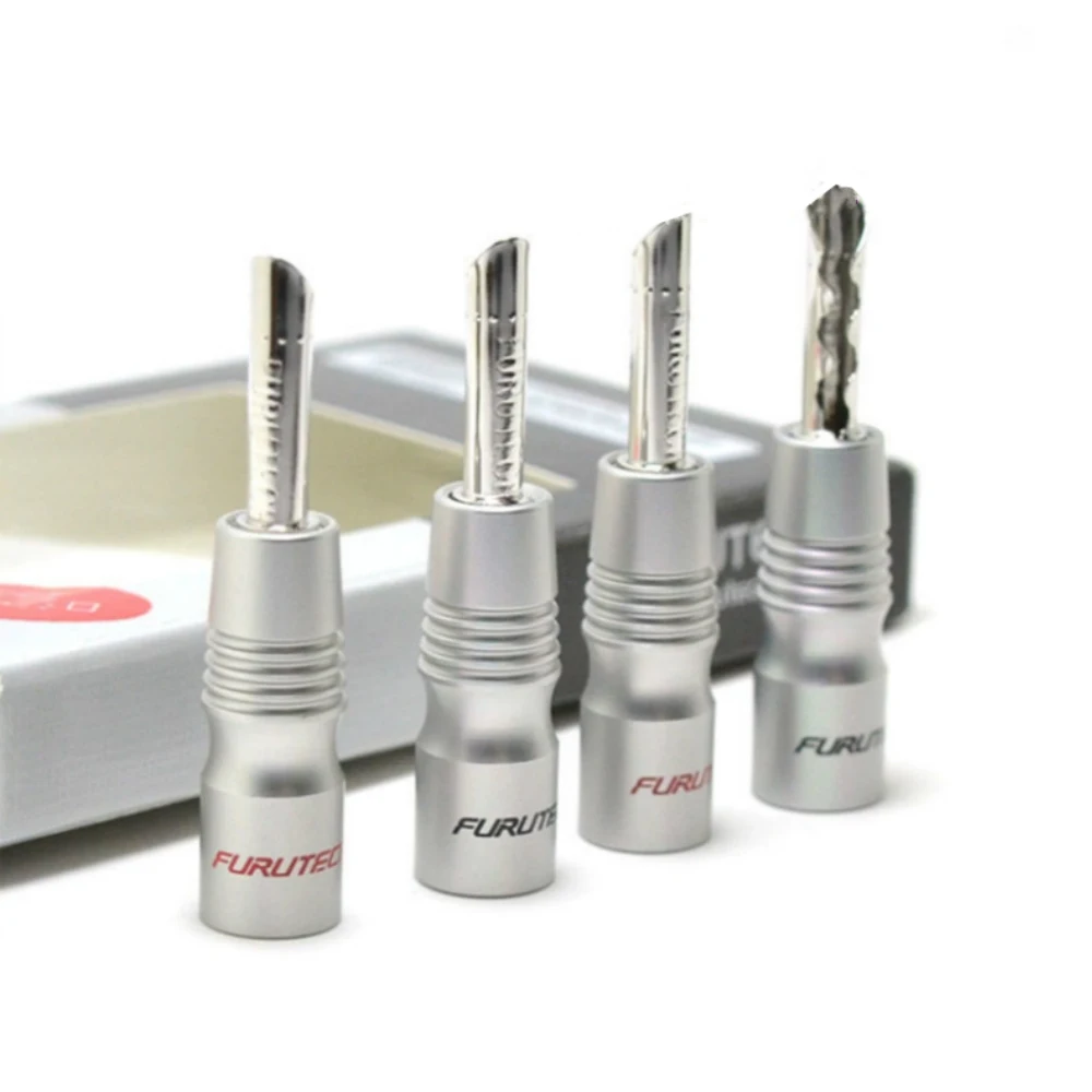 Furutech cabo de alto-falante embutido, conector de plugue banana banhado a rodio, caixa original feito no japão hifi