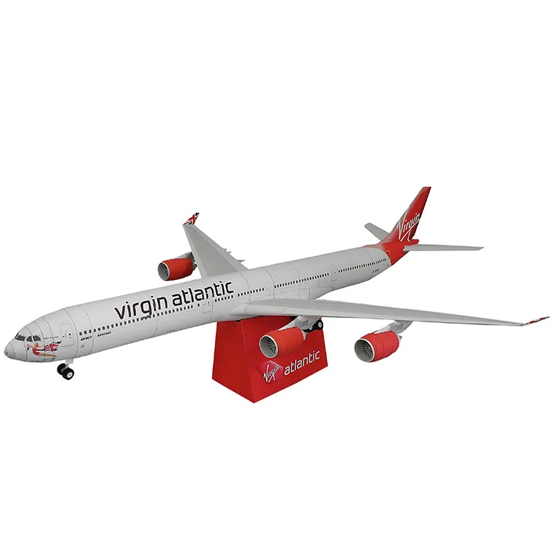 Virgin atlantic airbus A340-600 aeronaves artesanal modelo de