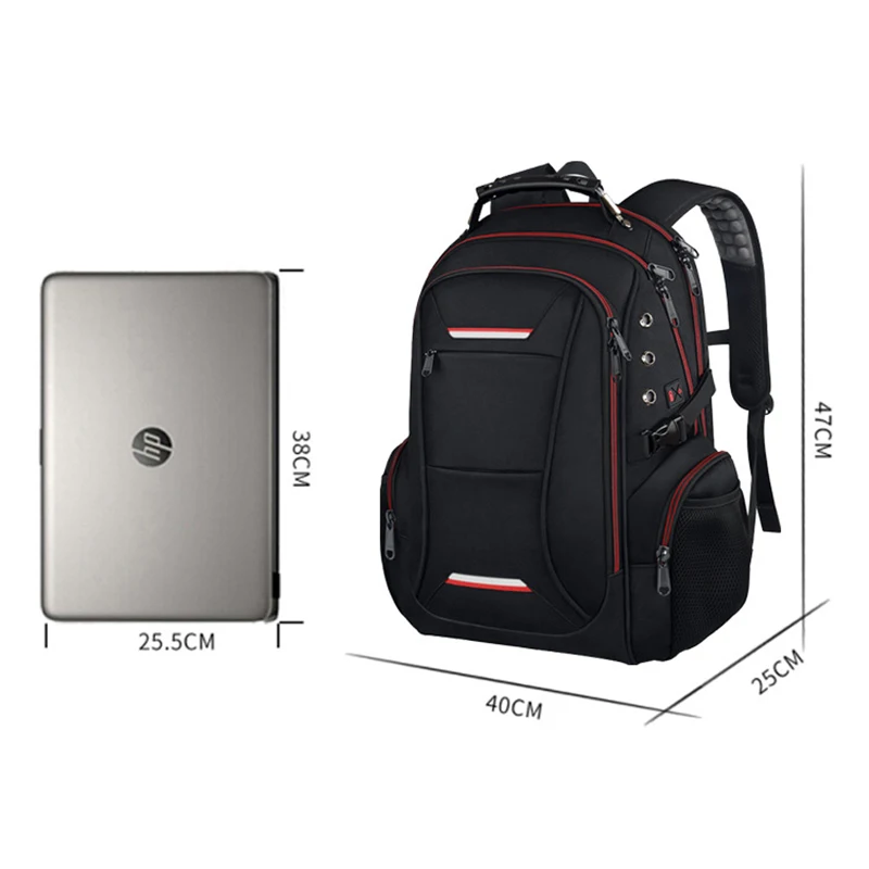 Imagem -06 - Mochilas Masculinas à Prova Impermeável Água Bolsa de Escola Meninos para Adolescentes de Alta Qualidade Náilon Mochila Anti-roubo Portátil Bolsas de Escola de Viagem Ocasional