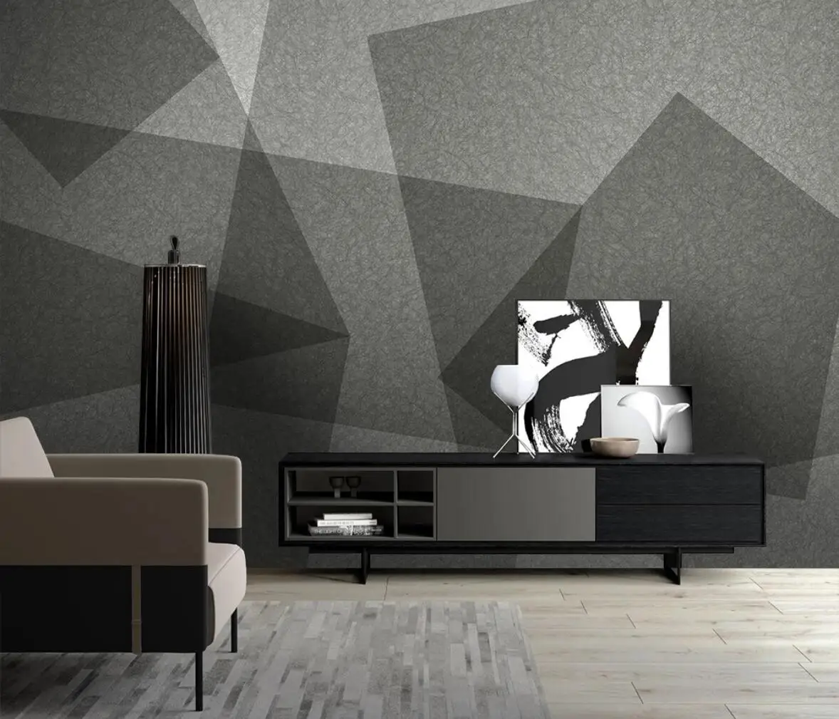 beibehang custom Modern minimalist gray geometric TV backgrounds mural wall paper living room bedroom wallpaper decoration salon