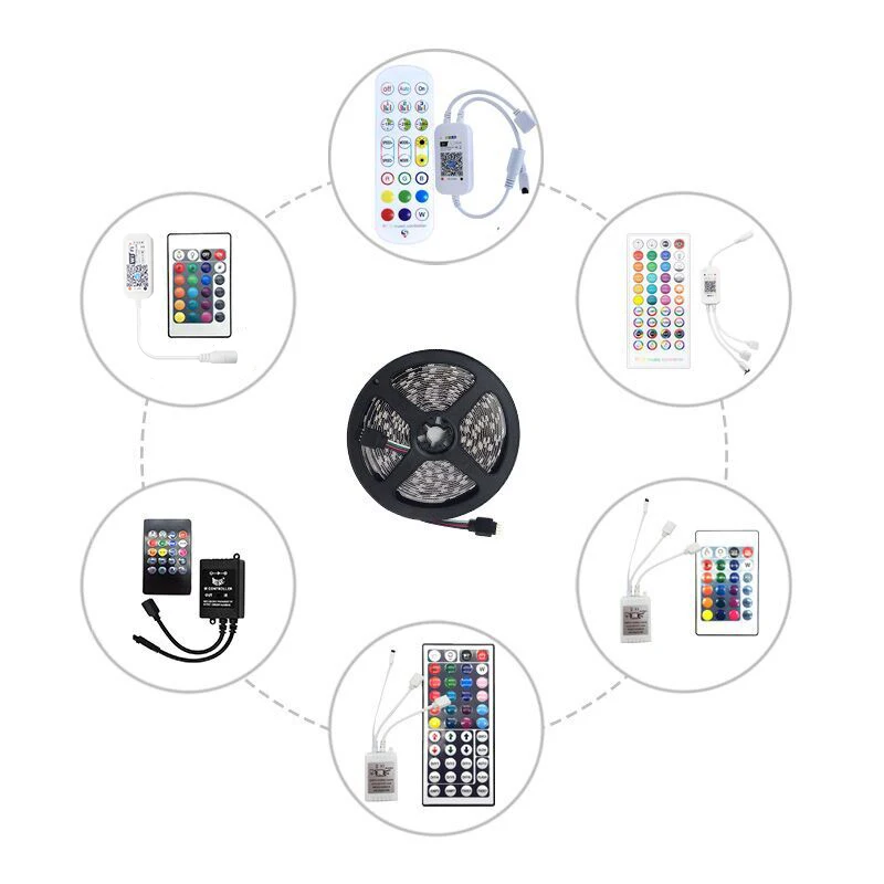 16ล้านสี Wifi RGB / RGBW LED Controller สมาร์ทโฟนควบคุมเพลงและโหมดจับเวลา Magic Home บลูทูธ Led RGB controller