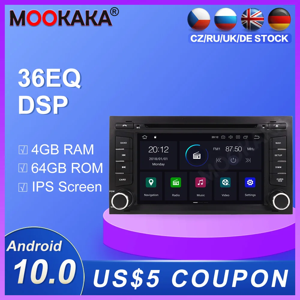 Android 10.0 4G+64GB DVD player Radio GPS Navigation For Seat Leon MK3 2012-2018 Multimedia Player radio stereo headunit dsp isp