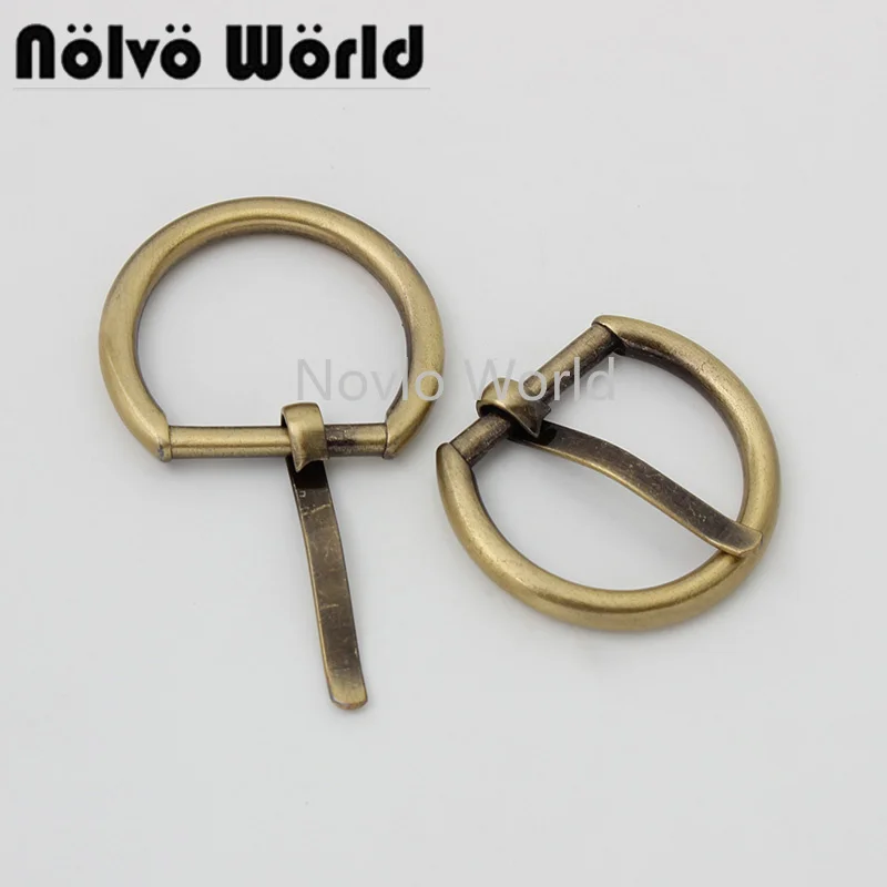 

Nolvo World 5-20-50pieces 20mm 21mm 3 colors brush antique brass pin buckles half round belt buckles adjustable pin buckle