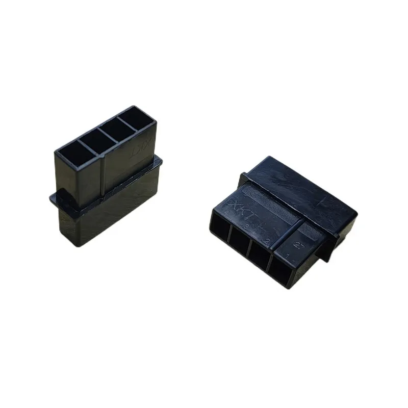 50PCS/1Lot Molex Black Big 4P 4D Female Socket Plastic Shell For PC Computer ATX IDE Power Connector Housing