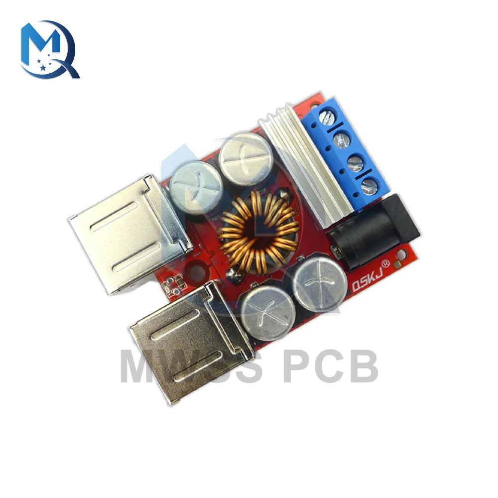 DC-DC Car Charging Board 8V 35V To 5V 8A/10A Phone Step Down Buck Converter Power Supply Module 2/4 Port USB Voltage Regulator