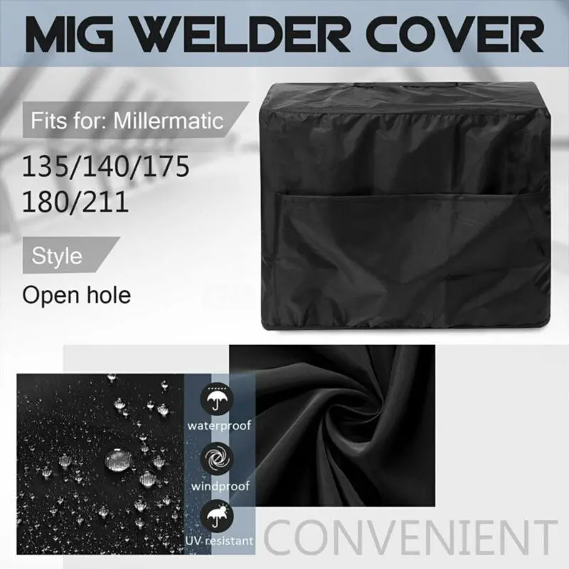 Foldable MIG Welder Cover Protective Cover Water Dust Proof Cover Oxford Fabric UV-Resistant for Indoor Outdoor Home Use