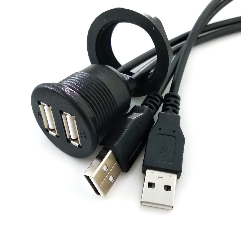 Pannello industriale dell'armadio del telaio foro tondo con coperchio antipolvere dado cavo di prolunga di rete accendisigari cavo di modifica USB