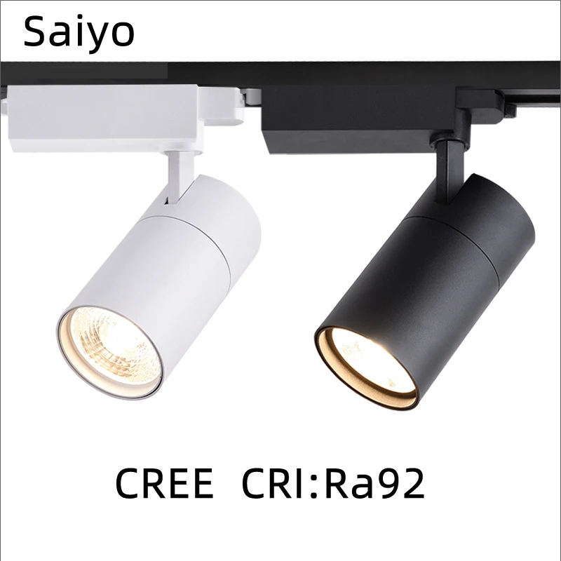 

Led Track Light Lamp Aluminum Spot Light Rail 220v 12W 20W 30W 40W With Adjustable Hang Rod Spots For Home Store Track Lighting