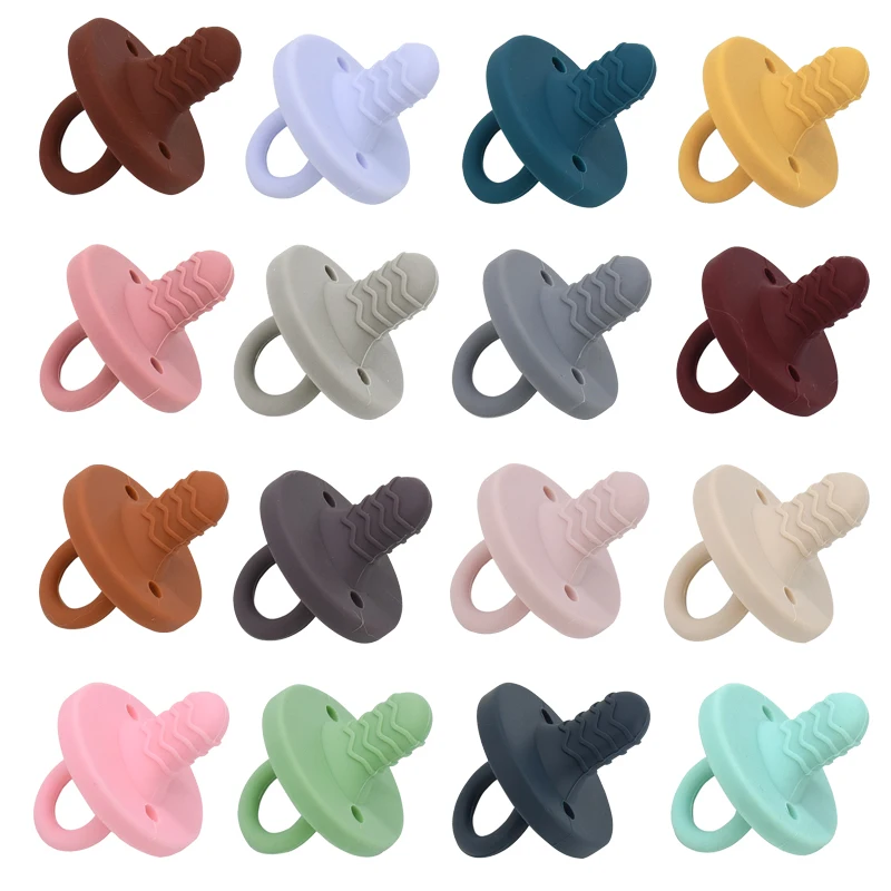 

Food Grade Silicone Pacifiers with Perle Teething Soother Chewable Nipple Baby Tooth Nursing Toy Teether for Infants
