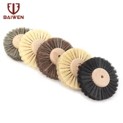 3 Inch Abrasive Sisal Filament/Horse Hair/Bristle Brush Polishing Grinding Buffing Wheel Woodworking For Rotary Drill Tools