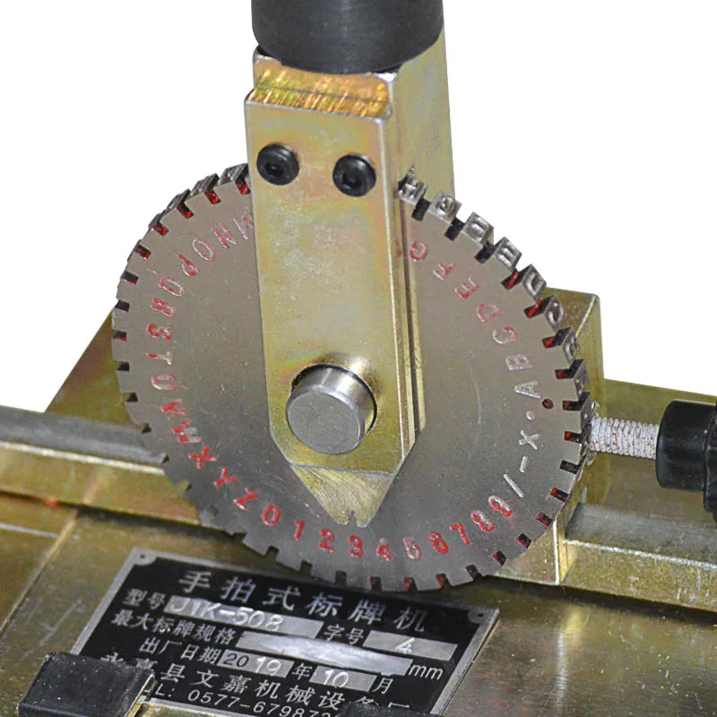 

Hand beat type label printer manual metal sign marking machine with digital letter round steel word wheel marking machine 1pc