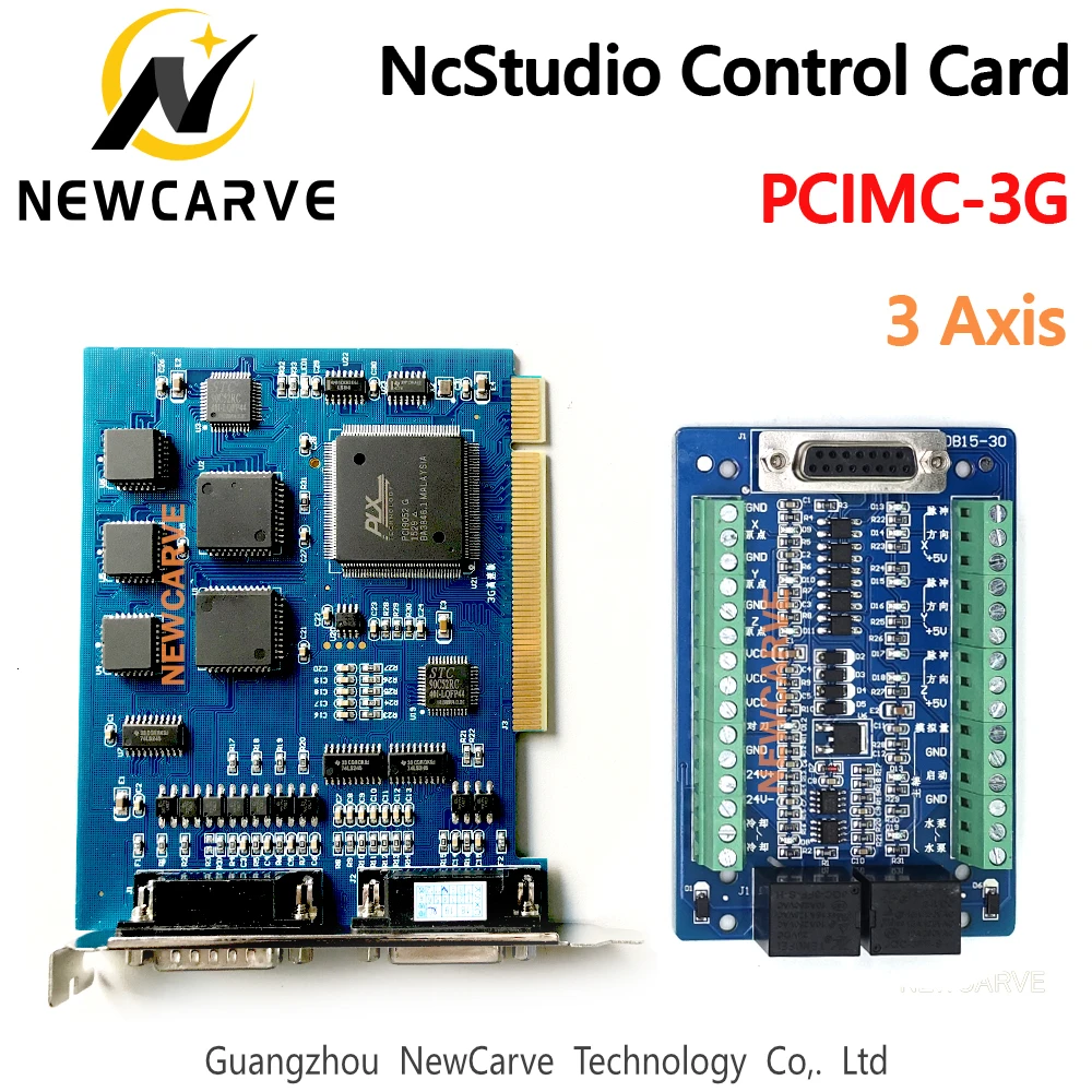Newcarve-モーションコントロールシステムPCIMC-3G,3軸,cncルーター用ブレイクアウトボード5.4.88 5.4.96