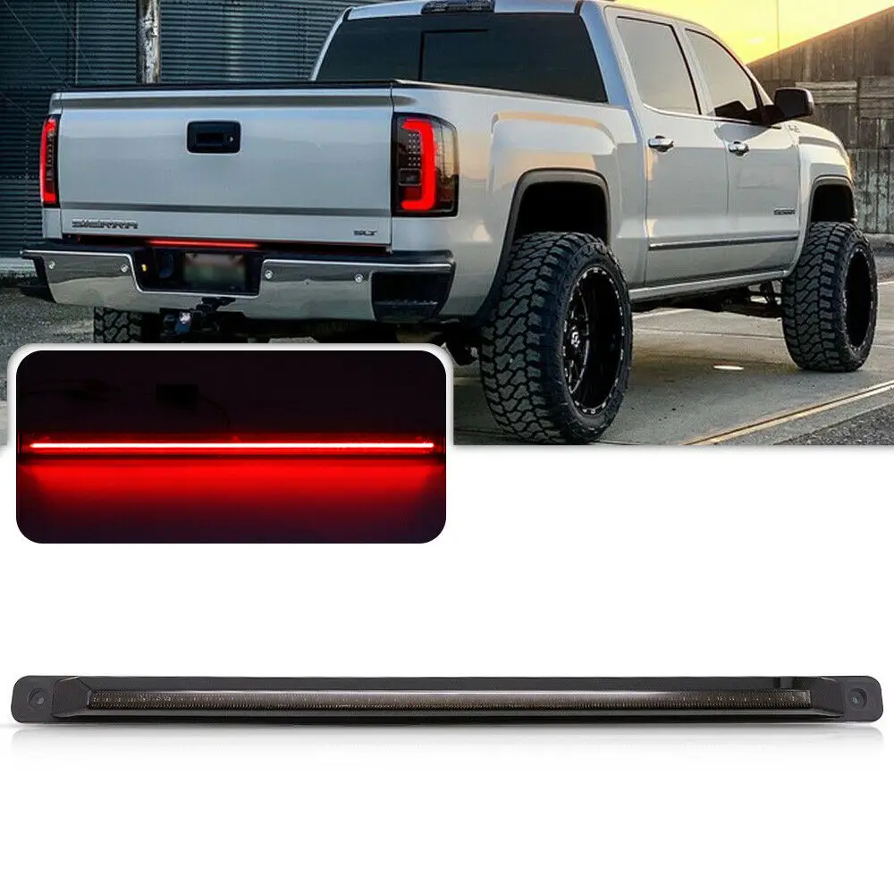 Smoke Lens Red LED Tailgate Brake ID Light Bar for Chevry Chevrolet Silverado 2500HD 3500HD For GMC Sierra 2500HD 3500HD