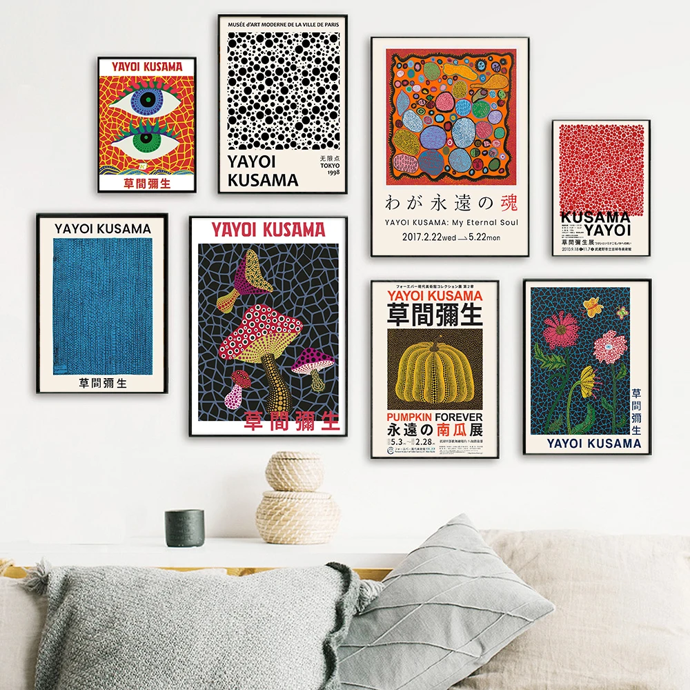 Yayoi Kusama Mushrooms Eyes Flower Poster: A Deep Dive into Nordic Art for Modern Living Spaces