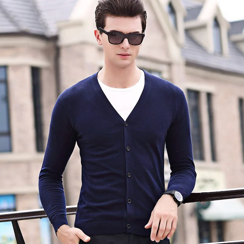 

MRMT 2024 Brand New Fall Winter Men's Jackets Long Sleeve Knitted Sweater Pure-colour Leisure for Male Sweater Jacket Clothing