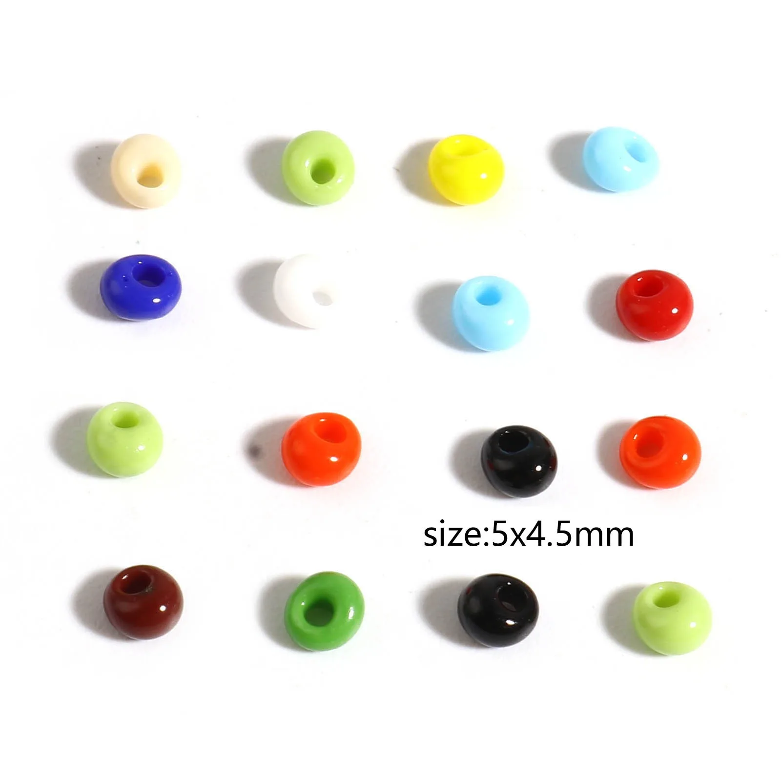 4mm Magatama (Opaque) Glass Seed Beads Multicolor Oval Loose Spacer Beads DIY Women Making Bracelets Necklace Jewelry,1Bottle