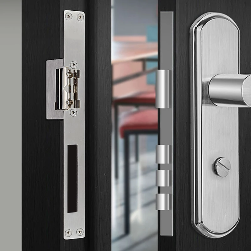 European Electric Strike Door Lock Adjustable Electric Strike Locks Durable Lock Tongue Access Control Locks​ Double Unlock Mode