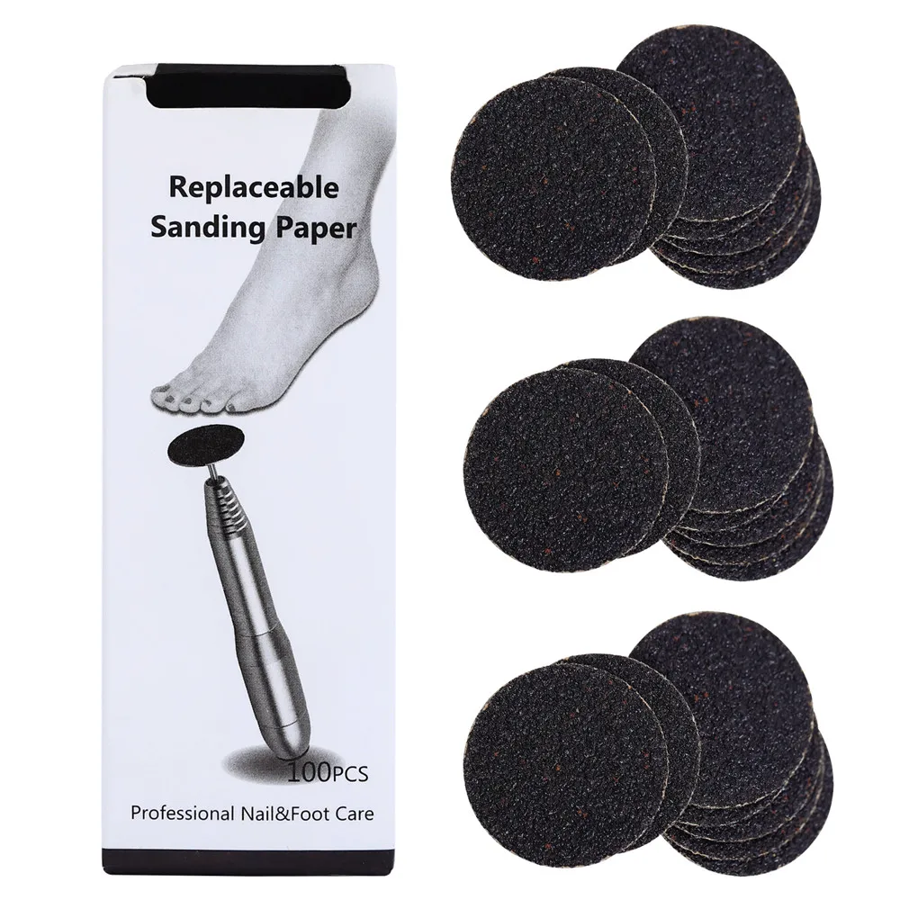 New TP Replaceable Sandpaper Disc Cuticle Callus Remove Tool For Electric Foot File Callus Hard Dead Skin Pedicure Tools