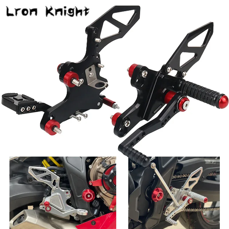 

For HONDA CB650F CBR650F 2014-2018 CB650R CBR650R 2019-2023 Motorcycle CNC Adjustable Rear Set Rearsets Footrest Foot Rest