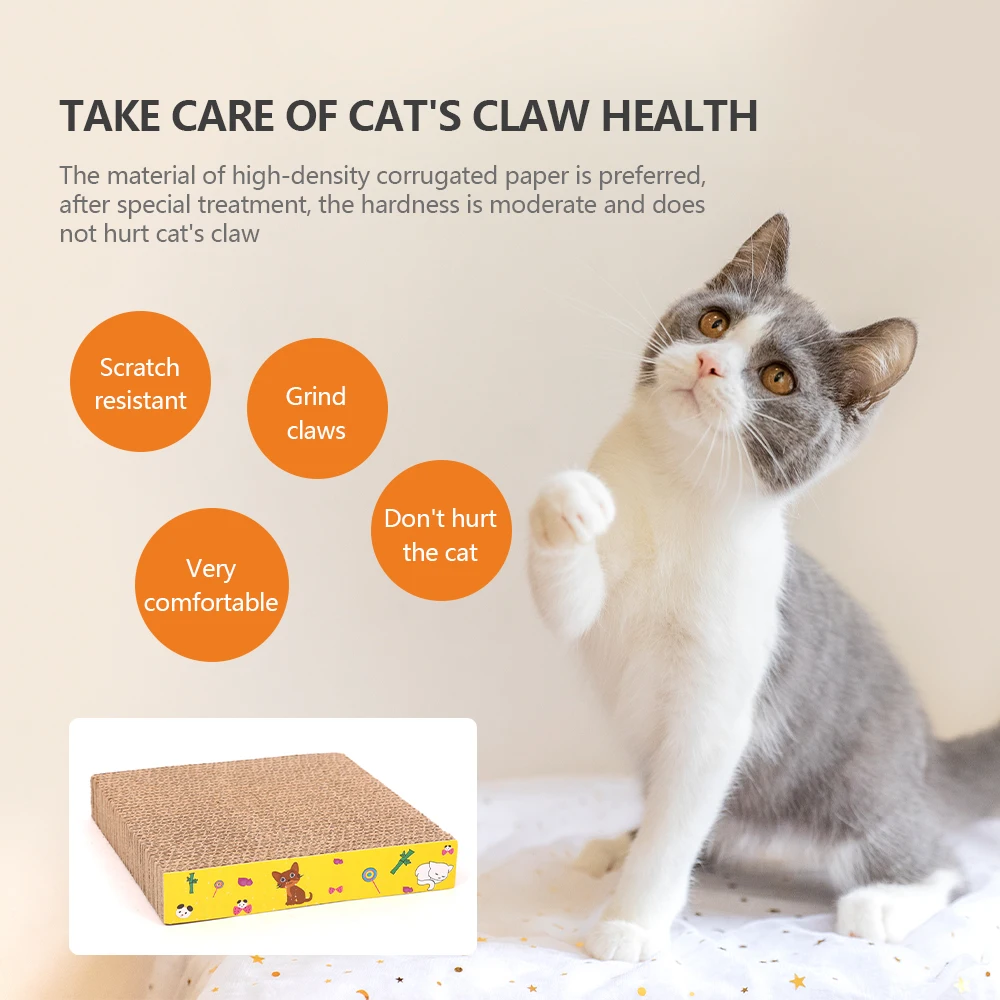 2022 New Cat Scratcher Large Corrugated Paper Pet Scratching Board Bed Toy Claw Nursing Climbing Frame Scraper Mat