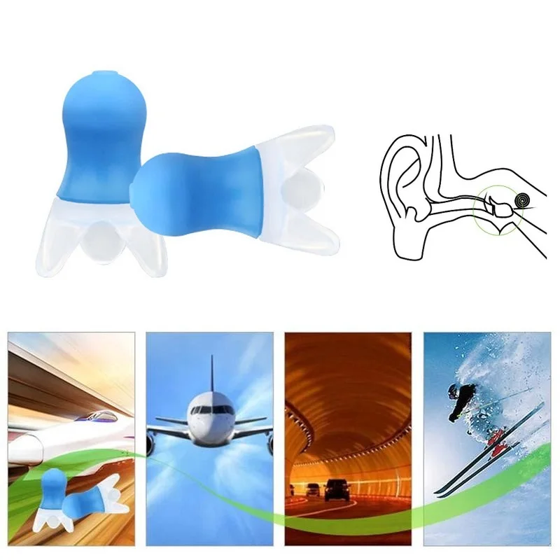 Pressure Equalization Flight Earplugs Noise Reduction Sleep Soundproof Silicone Reusable Anti-tinnitus Earache Decompression