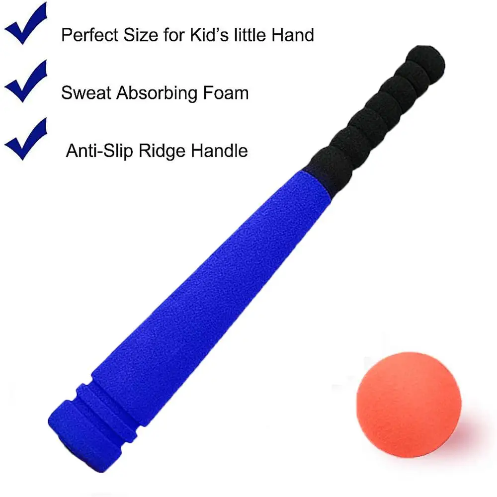 1 Set Mini Foam Reusable Super Safe Children Baseball Bat And Ball Baseball Swing Softball For Kids Practice Outdoor