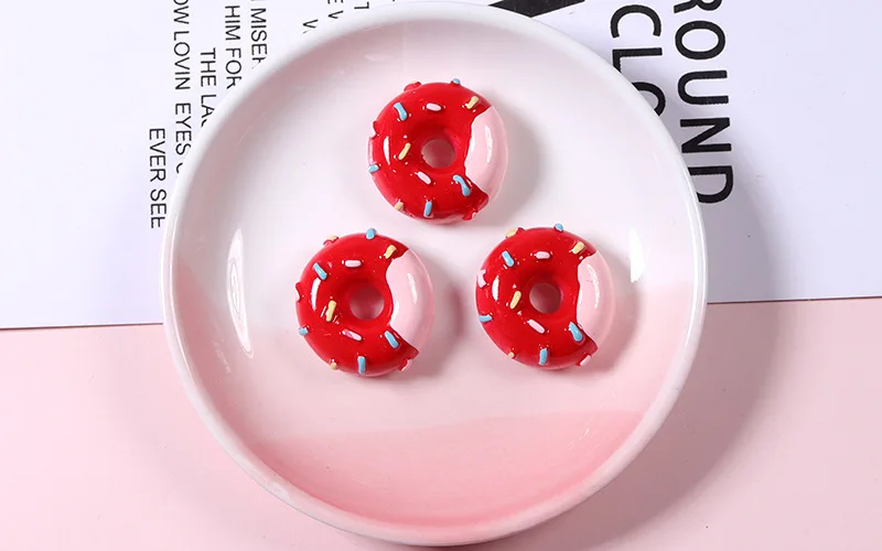 6/8/10 stücke Mini süße Süßigkeiten Donut Puppe Essen so tun, als spielen Puppenhaus Zubehör Miniatur Home Craft Dekor Kuchen Kinder Küche Spielzeug – Detail 27