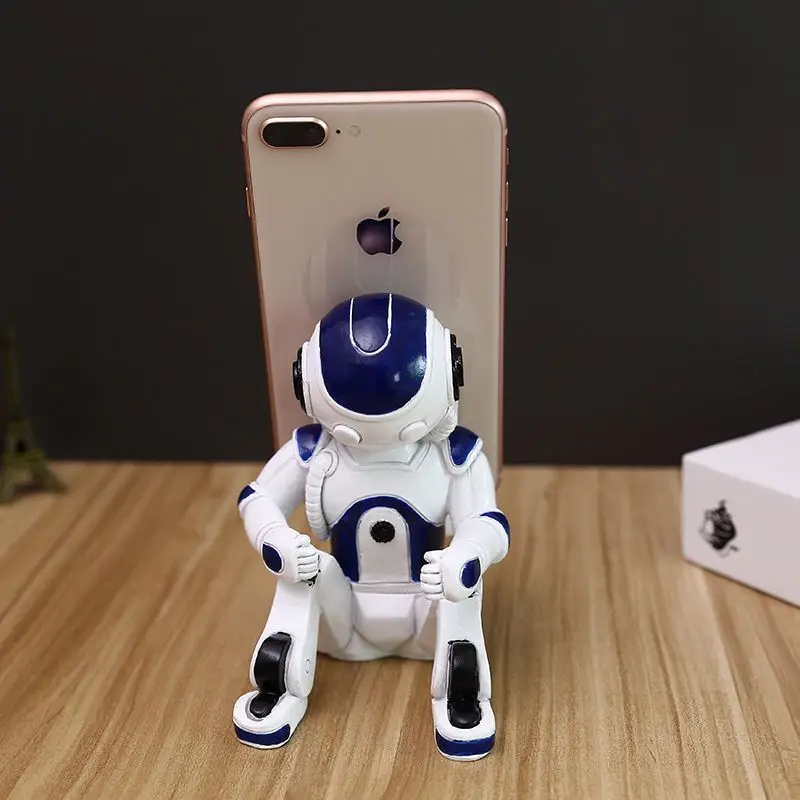 Astronaut Phone Bracket White Color Resin Cellphone Stand Fashion Home decoration Phone Display Case