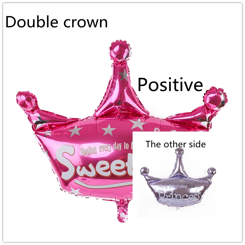 New Crown Aluminum Foil Balloon Large Medium Small Gold Rose Gold Multi-color Baby Birthday Party Floating Empty Decoration 1PC