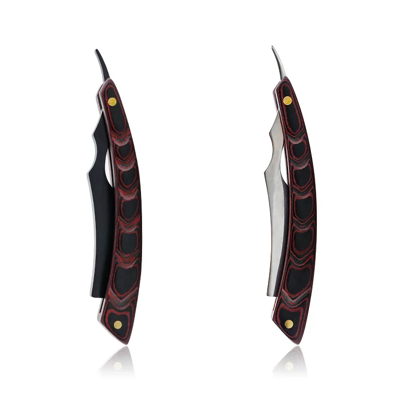 Maquinilla de afeitar Manual Retro para hombre, navaja plegable afilada de borde fino recto, regalo para peluquero, G1231, 2022