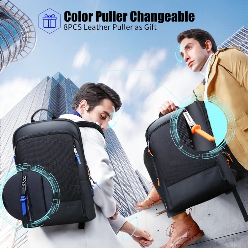 Imagem -03 - Bopai Homens Mulheres Mochila Moda Multifuncional Carregamento Usb Luz Ultrafinos 14 Polegada Laptop Mochila de Viagem Bolsa Anti-roubo Unisex