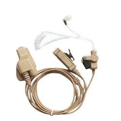 FBI Beige Surveillance kit Earphone Headset Mic For Motorola MTS2000 HT1000 XTS5000 Walkie Tlakie