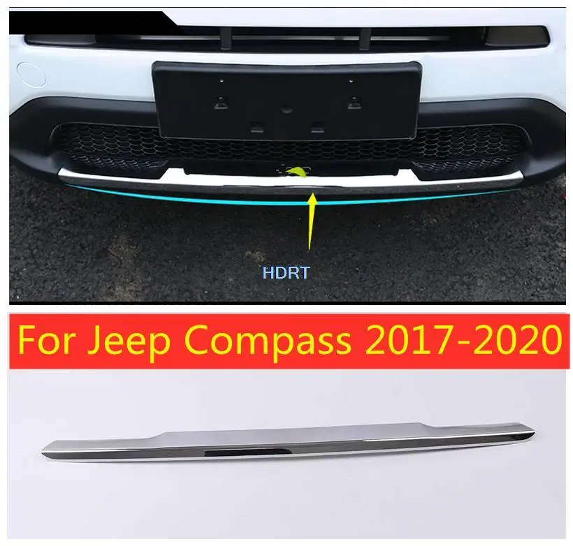 

For Jeep Compass 2017-2021 High quality Stainless Steel Front Bumper Skid Protector Guard Plate Cover Trims 1pc Car Styling