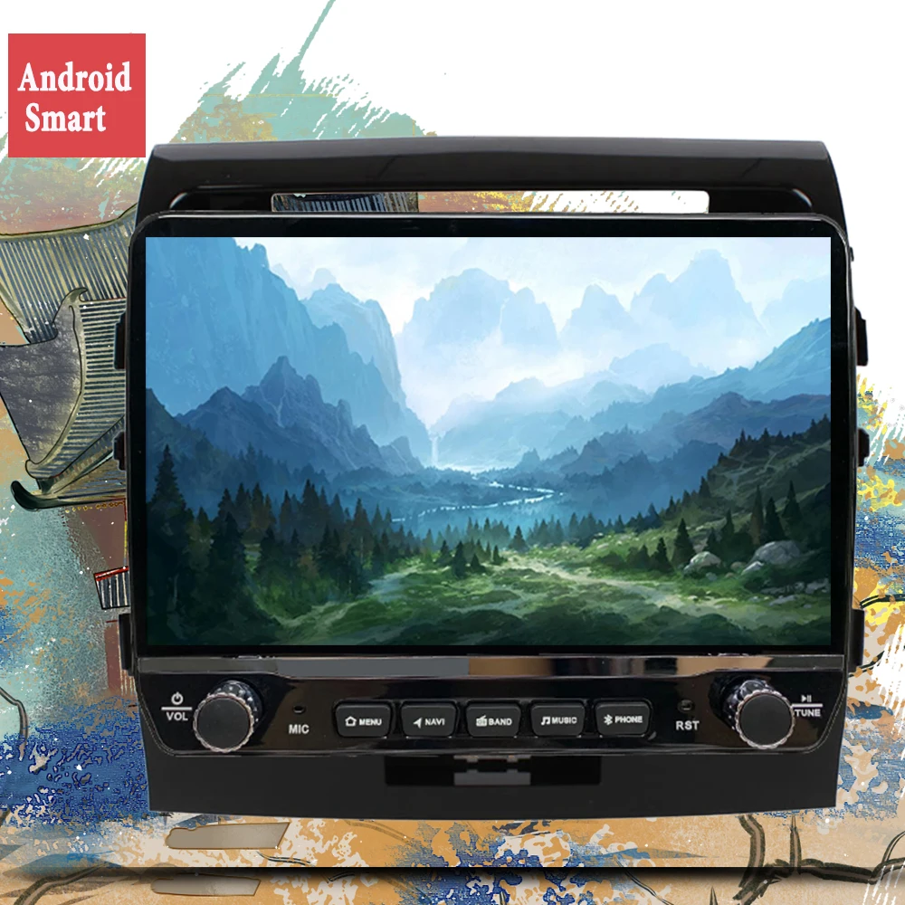 10.1 "Android 13.0เฮดยูนิตสำหรับ Toyota Land Cruiser LC200 2007-2015 VXR GXR หัวหน้าหน่วยระบบเครื่องเล่นดีวีดีในรถยนต์