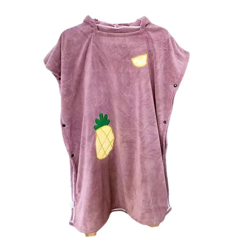 Wearable Microfiber Bathrobe Woman Shower Female Soft Bath Towel for Adults for Home Textiles Bath and Sauna Towels Bathroom