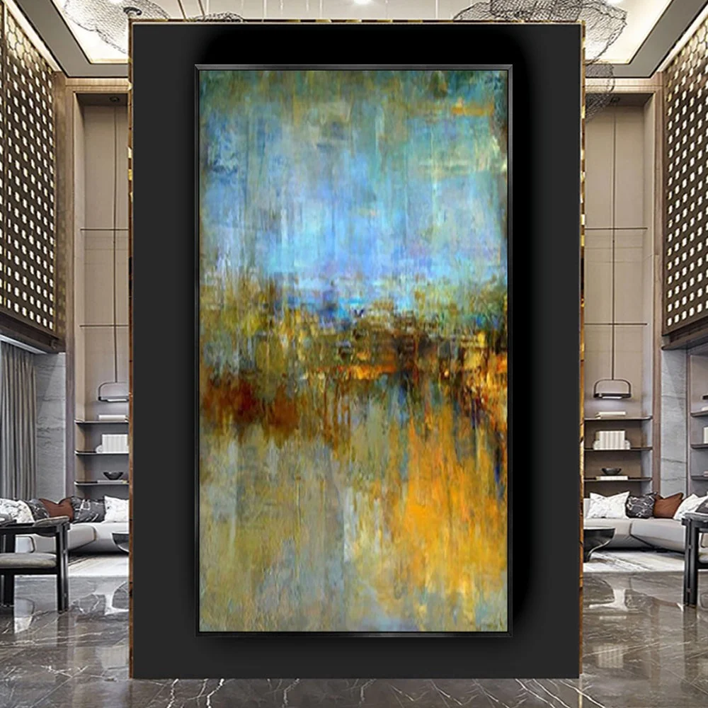 

New Large 100%Handmade Oil Painting On Canvas Original Abstract Modern Thick Textured Wall Art For Office Home Living Room Decor