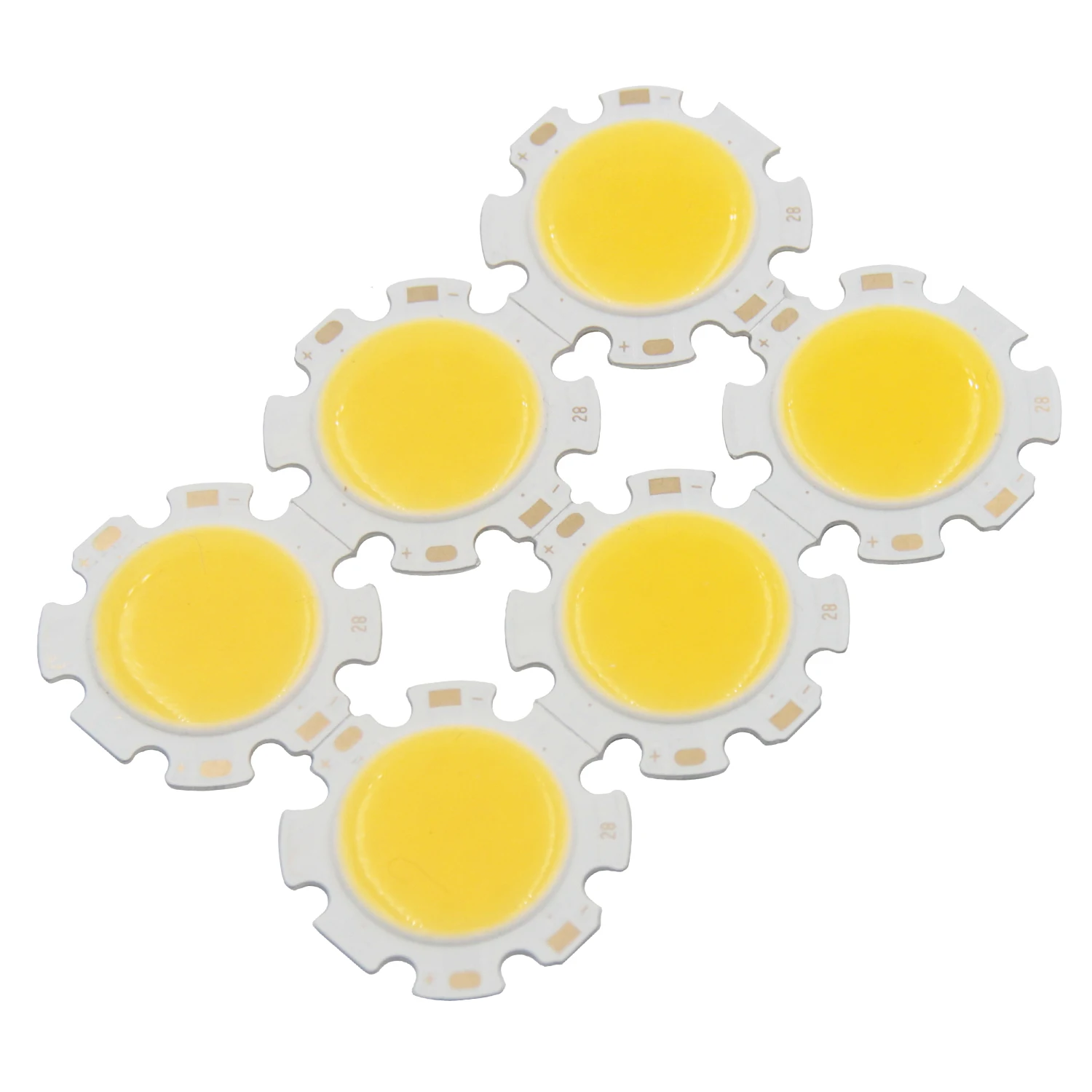 20pcs/Lot High Quality 3W 5W 7W 10W 12W Round COB LED Light Source 28mm Circular LED Big Power Chip On Board COB Light Lamp