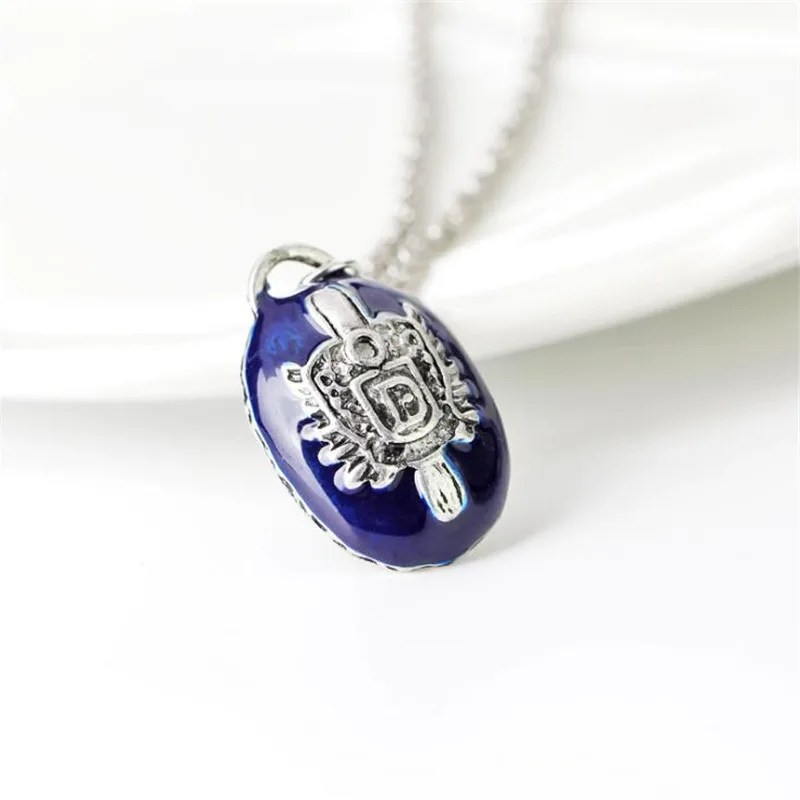 The Vampire Diaries Necklace Elena Gilbert Necklaces for Women Movie Jewelry Charm Katherine Klaus Forbes Blue Stone Choker