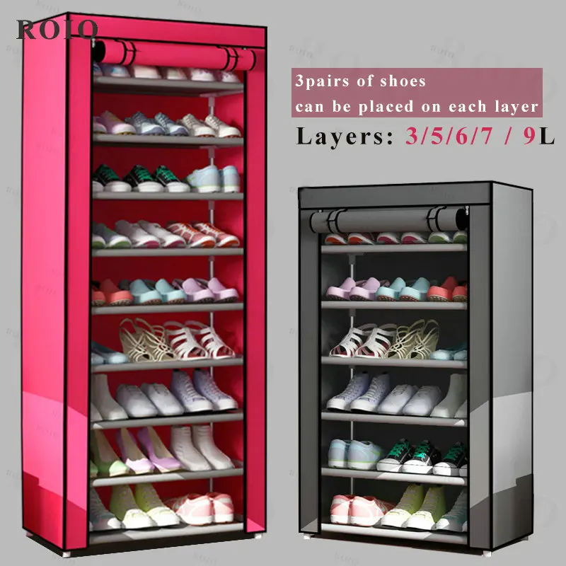 Multi-layer Simple Shoe Rack Entryway Space-saving Shoe Organizer Easy to Install Shoes Shelf Home Dorm Furniture Shoe Cabinet