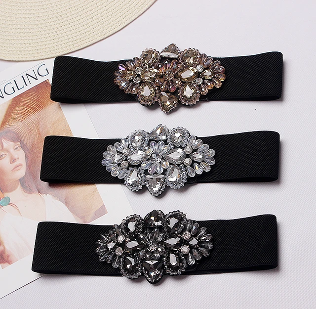Designer crystal belts store