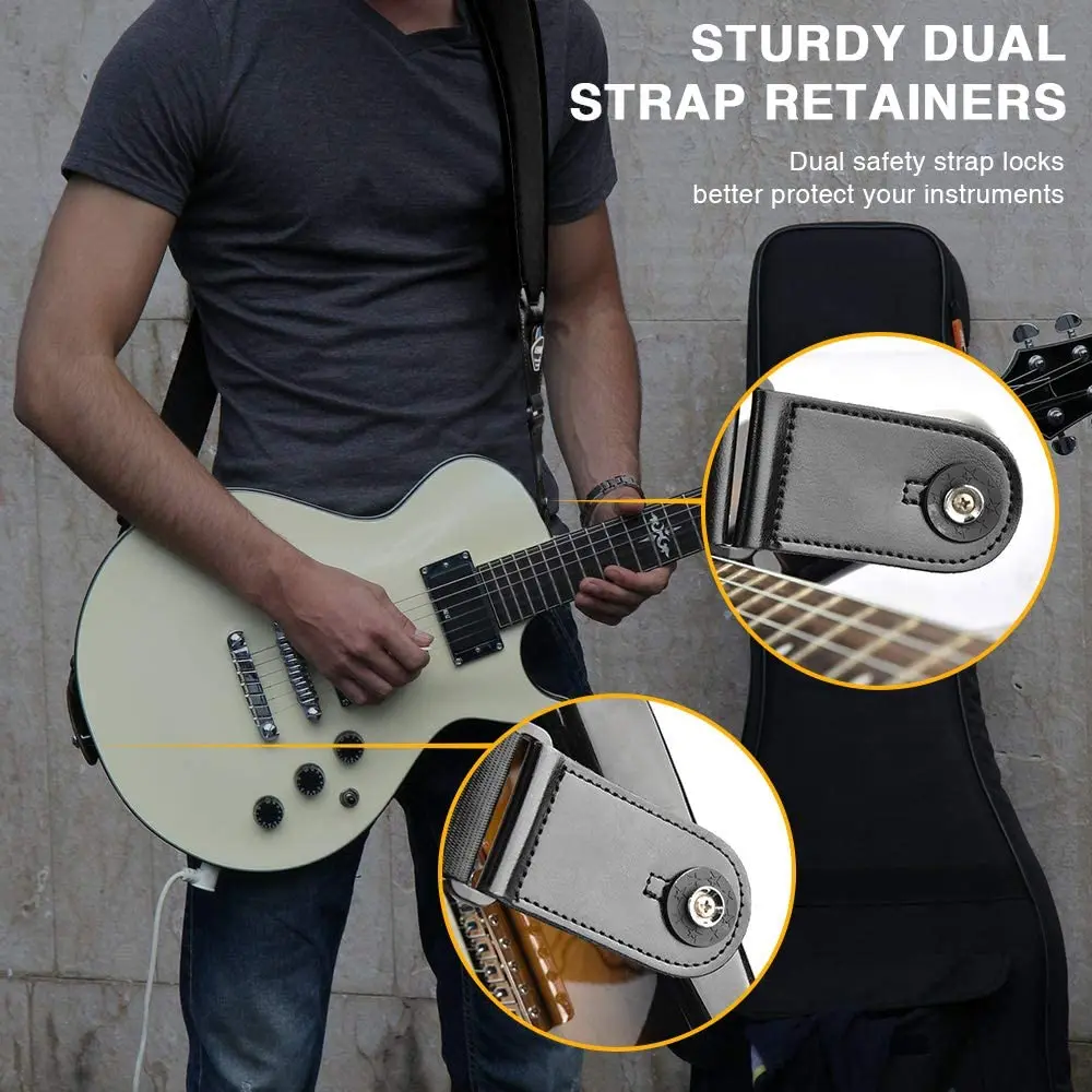 LEKATO 3D Sponge Guitar Strap Belt LGS-1 Adjustable Filling Electric Guitar Strap Bass Belt 3.5\