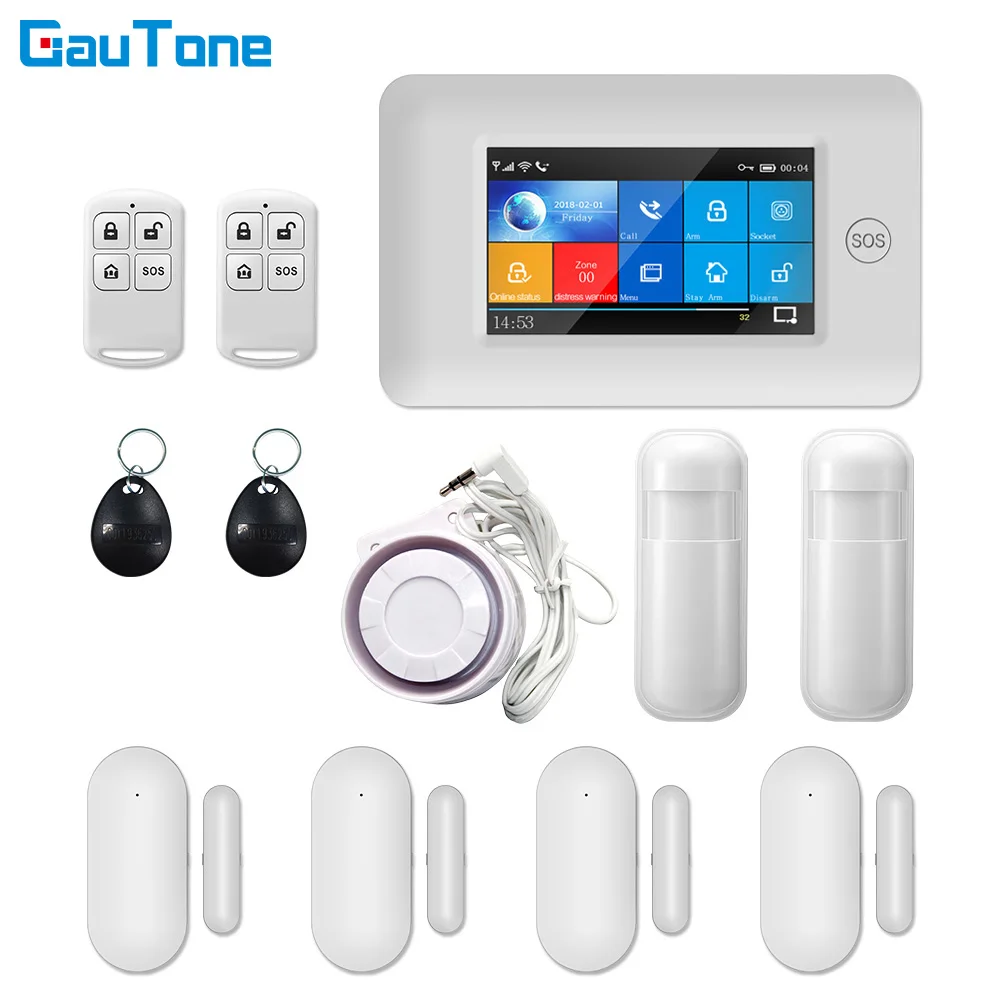 PG106 WIFI+GSM GPRS Wireless Home Security Burglar Alarm System APP Remote Control Alarm Host For Android and iOS