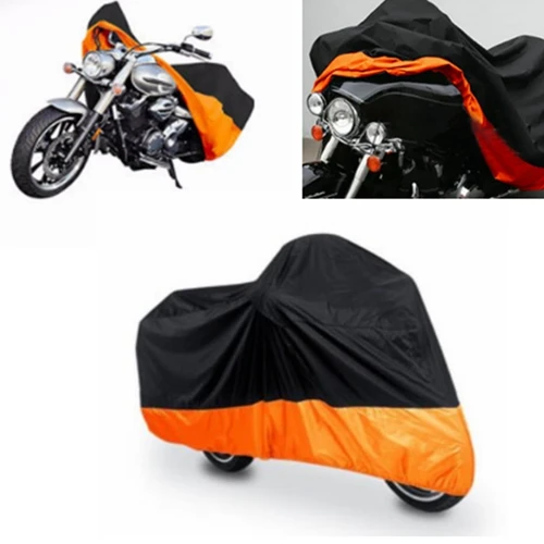 XL/XXL/XXXL 180T cubierta de motocicleta contra el polvo y la lluvia impermeable UV al aire libre para Honda Victory Kawasaki Yamaha Suzuki Harley