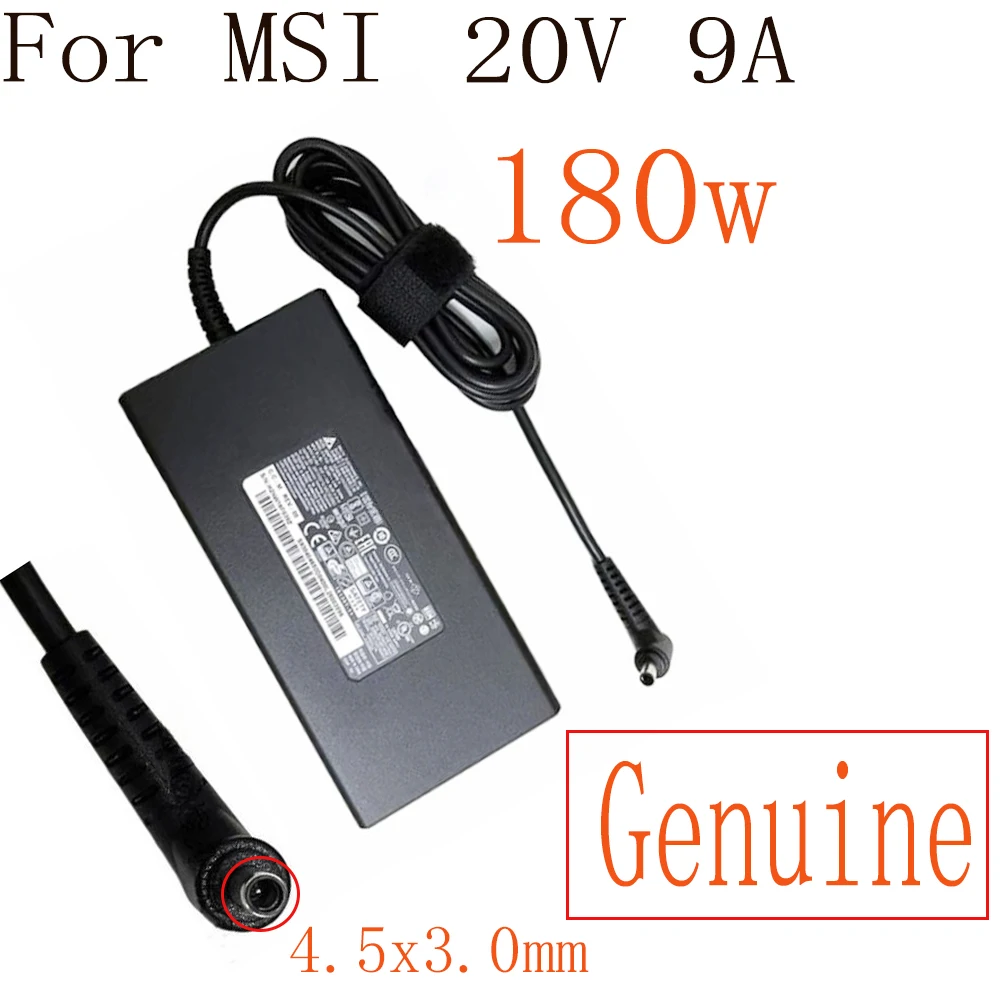 

Genuine 20V 9A 180W Delta ADP-180TB H AC Power Adapter For MSI GF75 MS-17FS Chicony A17-180P4B A180A063P Gaming Tablet Charger